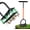 Black with Orange, variant on Lawn Aerator, Automatic Dirt and Leaf Clean Design, Heavy Duty Manual Lawn Aerator Tool with 15 Iron Spikes, Height Adjustable, Yard Grass Aerator for Lawn(Black with Orange)