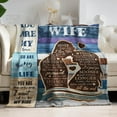 thumbnail image 6 of to My Wife Blanket Wife Christmas Birthday Gifts Ideas Wedding Anniversary Romantic Gifts for Her Women Birthday for Wife from Husband Wife Gifts Wife Blanket 60x50 inches, 6 of 6