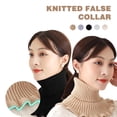 thumbnail image 2 of EIRZNGXQ Knitted False Collar, Womens Knitted Fake Collars Elastic Turtleneck Fake Collar Winter Neck Warmer Ruffle Collar, 2 of 8