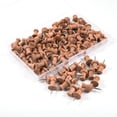 thumbnail image 3 of 100 Pieces Wood Push Pins Map Tacks Marking Pins Map Pins with Steel Point for Cork Bulletin Board Craft Projects, 3 of 5