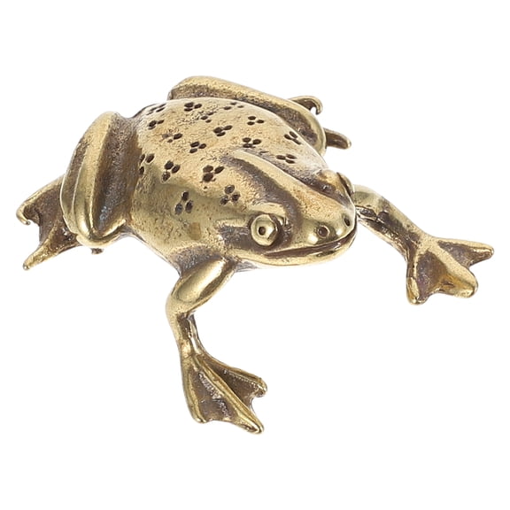 Worgeous Golden Copper Frogs Figurine for Decoration Unique and Eyecatching mini statue 2.5 inches