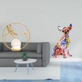 thumbnail image 2 of Escultura de metal con forma de bola de cristal, adorno para pasillo, chimenea, dormitorio, oficina, perro cachorro colorido, artesanía multicolor, co, 2 of 8