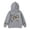 Grey, variant on Vrotazzy Girls Long Sleeve Print Hooded Sweatshirt Loose Fit Pullover Top Casual Wear