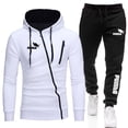 thumbnail image 2 of Oferta de otoño e invierno, chaquetas con cremallera para hombre, trajes clásicos para hombre, ropa deportiva informal para exteriores, sudaderas con capucha y pantalones deportivos S-4XL, 2 of 3