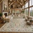 thumbnail image 3 of Moynesa 9'x12' Area Rugs for Living Room, Washable Large Vintage Botanical Rugs for Bedroom, Soft Non Slip Cottagecore Flower Accent Carpet for Dining Room Dorm Apartmen, Beige, 3 of 8