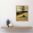 thumbnail image 2 of Modern Simple Mount Fuji Painting in Silver Grey Black Gold Art Print Framed Poster Wall Decor 12x16 inch, 2 of 5