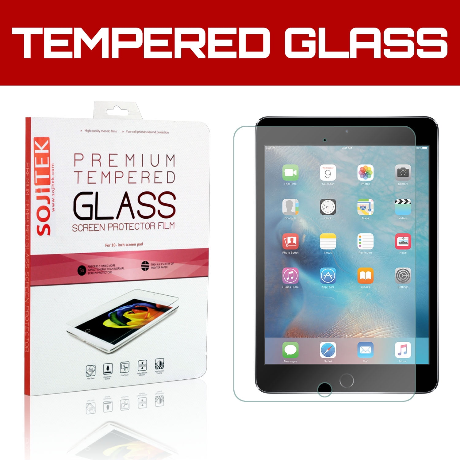 Sojitek Microsoft Surface 3 Clear Tempered Glass Protector Walmart Com