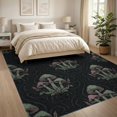 thumbnail image 3 of ODIKA 8'x10' Washable Area Rug Halloween Witchy Academia Intertwining Motifs Moody Gothic for Dining Room, Large Office, Lounge, Non-Slip Chair-Friendly Mat, 3 of 7