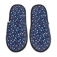 thumbnail image 1 of Balery Colorful Stars Pantuflas de Casa de Felpa Silenciosas con Diseño Estampado, Zapatillas Cómodas Antideslizantes de Algodón para Interior-Large, 1 of 8