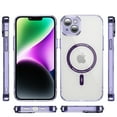 thumbnail image 2 of Dteck Trasparent Case for iPhone 15 Plus,Magnetic TPU Case Compatible with Mag Safe Shockproof Anti Yellowing Anti Slip Clear PC Cover for iPhone 15 Plus,Purple, 2 of 8