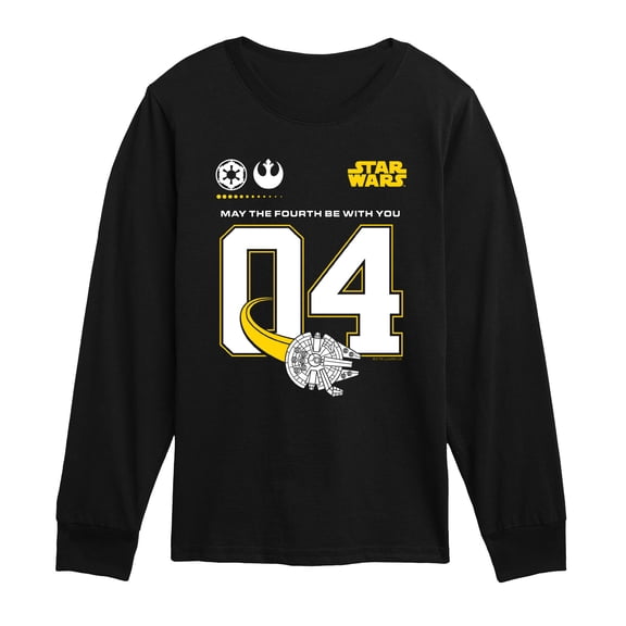 Star Wars - May The Fourth Jersey - Youth Boys Long Sleeve Graphic T-Shirt