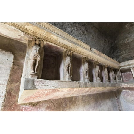 Elodie Detail Bib Forum Baths Detail, Roman Ruins of Pompeii, UNESCO World Heritage Site, Campania, Italy, Europe Print Wall Art By Eleanor Scriven ()