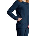 thumbnail image 3 of fit by white cross women's zip front mesh detail solid scrub jacket, 3 of 3