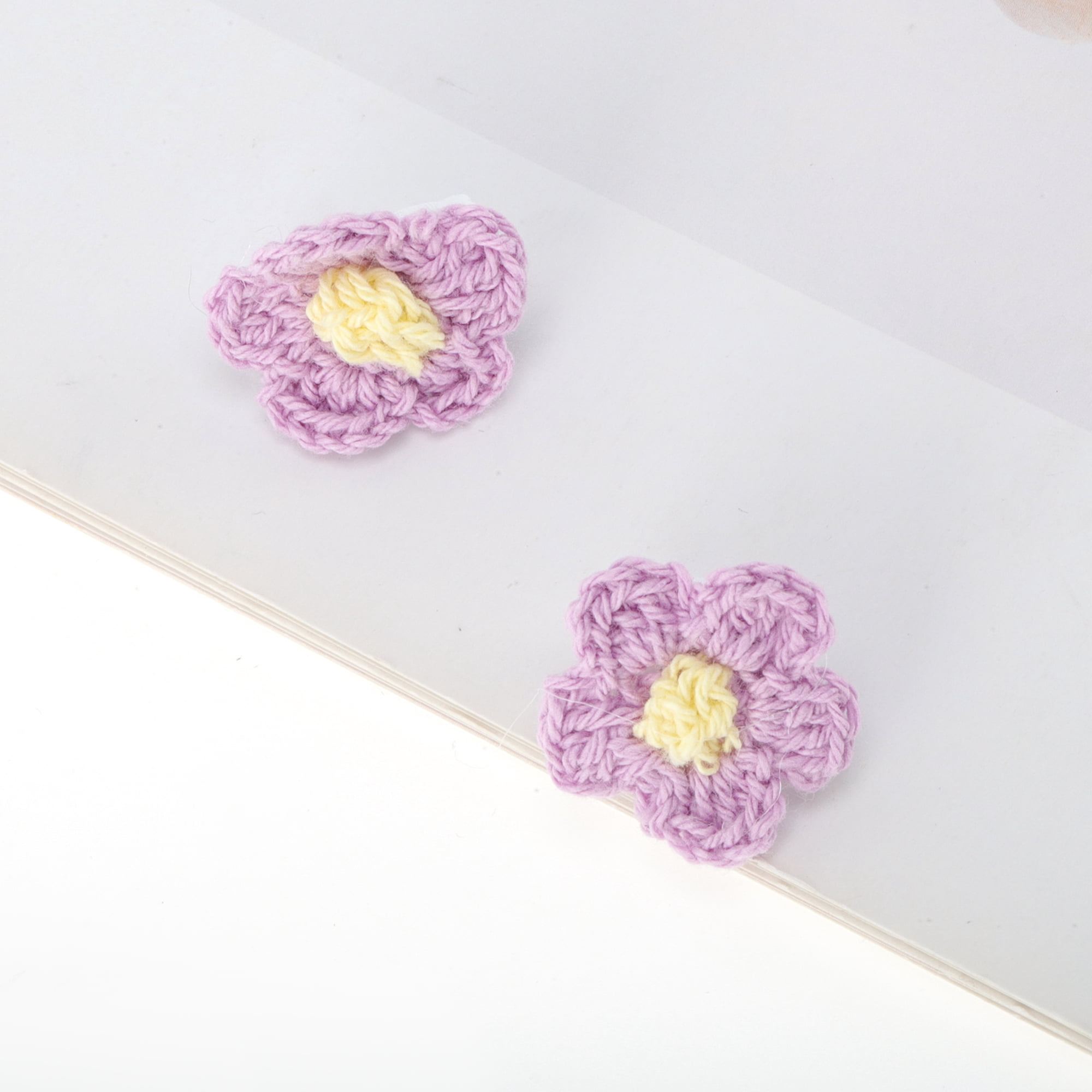 Unique Bargains Yarn Flower Shoelace Charms for Personalizing 1 Pair Purple