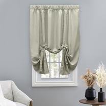 Ricardo Grasscloth Lined Rod Pocket Tie-Up Panel