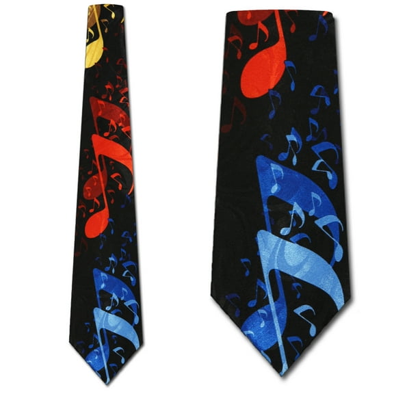 Giant notes (Black) Necktie Mens Tie