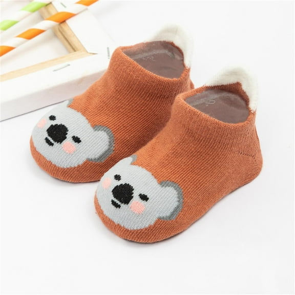 FAMTKT Toddler Boys Girls Solid Color Socks Keep Warm Kids Soft Dispensing Non-slip Indoor Toddler Socks, Baby Essentials, Baby Socks