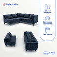 thumbnail image 3 of LASE Muebles Sala Esquinera Italia Sofá + Loveseat Configurable en L 6 cojines Marfil, 3 of 7