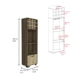 thumbnail image 6 of Newboti Furniture Corner Bar Cabinet Cataluña, Living Room, Mahogany / Aged Oak 40488, 6 of 8