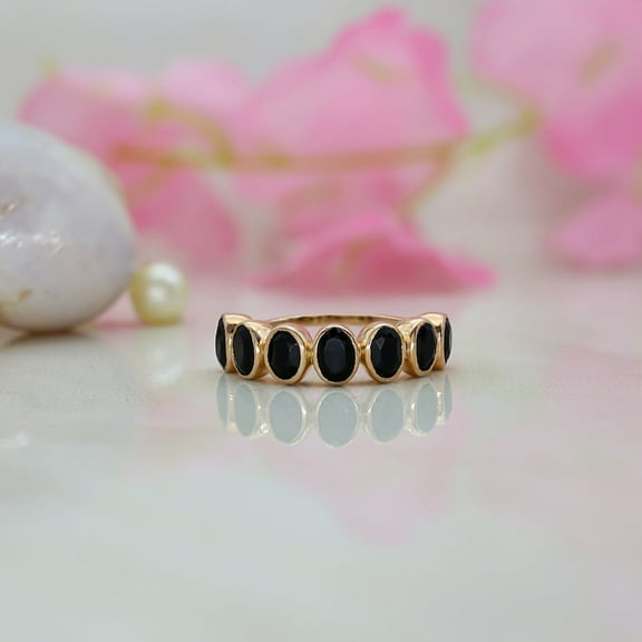 Oval cut Black onyx engagement ring Unique gold engagement ring woman Diamond wedding ring Bridal Promise Anniversary ring