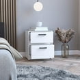 thumbnail image 7 of Tuhome Trivor 2-Drawer Nightstand with Spacious Storage, Modern Bedside Table with Handles, 7 of 7