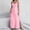 *Pink, variant on ClodeEU Women Summer Satin Spaghetti Strap V Neck Maxi Dresses,Pure Color Leisure V-Neck Slit Slip Dress Green,Womens Plus M