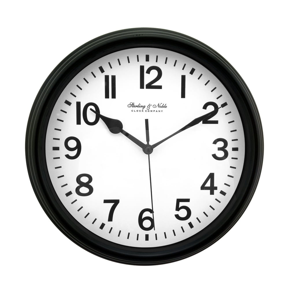 Mainstays 8.78" Basic Clock Black