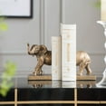 thumbnail image 3 of CC Home Furnishings 2-Piece Elephant Bookends - 10" - Copper Finish, 3 of 3
