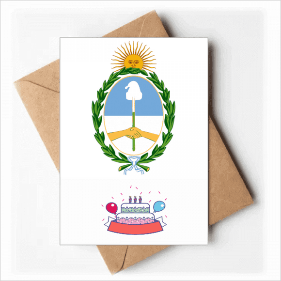 Buenos Aires Argentina National Emblème Joyeux Anniversaire Cartes de Voeux Enveloppes Vierges