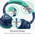 thumbnail image 2 of 2 Pack Blue MEE audio KidJamz KJ45 Kids Headphones with 3.5mm Plug, Safe Listening for Boys and Girls / Students / School / Library / Classroom with Volume-Limiting Technology and Inline Microphone, 2 of 8