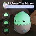 thumbnail image 3 of Luz de noche para niños, luz de noche de bebé dinosaurio, lámpara táctil recargable de niño y niña, luz de noche led de silicona portátil, luz de noche usb, regalo iluminar Feliz Sencillez, 3 of 5