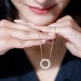 thumbnail image 5 of Rosec Jewels Lab Grown Diamond Eternity Necklace - Circle of Life Necklace for Women, with Chain (EF-VS Quality), 14K Yellow Gold, 5 of 7