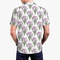 thumbnail image 4 of Balery Tulips Flowers Printed Men’s Short Sleeve Polo Shirt, Midweight Men's Shirt,Golf Polo shirts -Small, 4 of 9