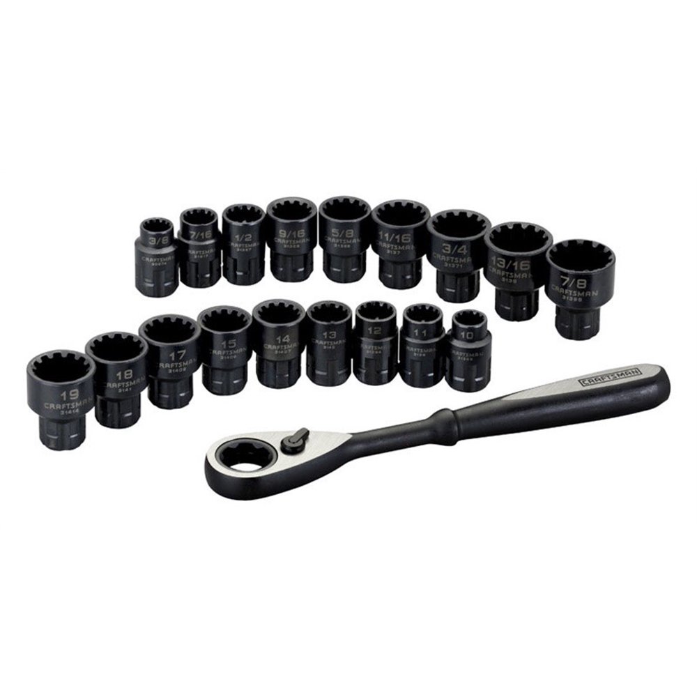 Craftsman Socket And Ratchet Set Deep 3/8 " Drive 3/8 "