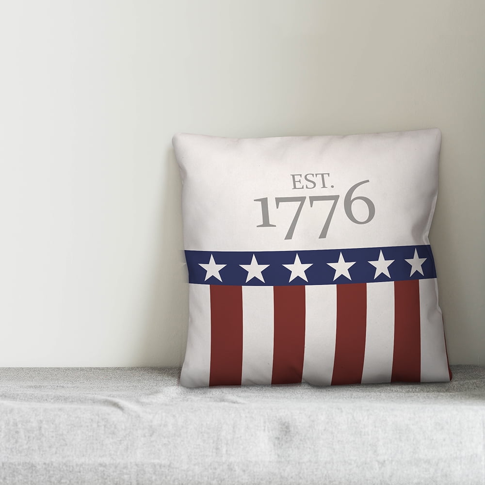 Creative Products Est. 1776 Stars and Stripes 16x16 Indoor / Outdoor Pillow