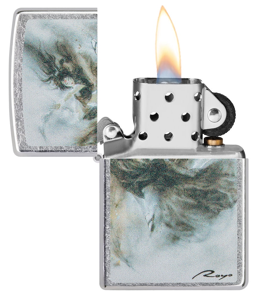 Zippo Luis Royo Design Street Chrome Pocket Lighter
