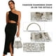 thumbnail image 3 of Bolso de noche Sweetovo Sparkly Diamond Clutch con diamantes de imitación plateados, 3 of 6
