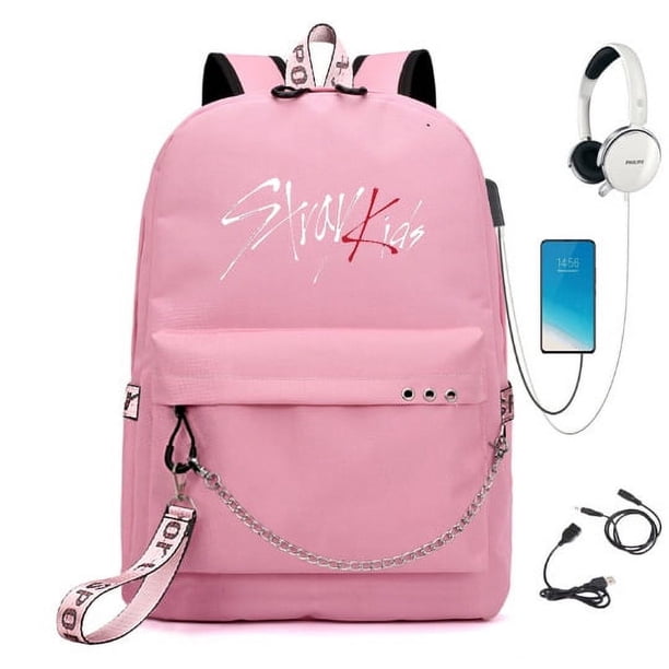 Bolso de hombro de cadena, bolso de ocio recargable usb, mochila de viaje