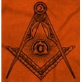 thumbnail image 2 of Illuminati Masonic Square Compass Plus Size Crewneck Graphic Tee Shirt Brisco Brands 4X, 2 of 4