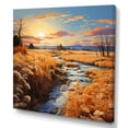 thumbnail image 2 of Designart "Golden Prairies Under a Bold Yellow and Blue Sky III" Landscapes Canvas Print, 2 of 5