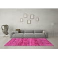thumbnail image 3 of Ahgly Company Indoor Round Abstract Pink Modern Area Rugs, 6' Round, 3 of 4