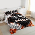 thumbnail image 3 of Homewish Abstract Gamer 2pcs Bedding Comforter Set For Teens Boys Girls,Video Game Twin Comforter Sets,Black Orange Breathable Bedding Set,Lightweight Room Decor,Reversible, 3 of 8