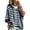 Navy, variant on Pullover Sweaters for Women Oversized Knit Hooded Sweaters Winter Fall Clothes 3/4 Sleeve Striped Fashion Clothing Cozy Casual Drawstring Sweater Pullover Purple M