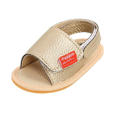 POIUYTR Infant Baby Girls Boys Sandals Non-Slip Soft Rubber Sole Open Toe Dress Flats First Walking Crib Shoes Prewalkers Shoes