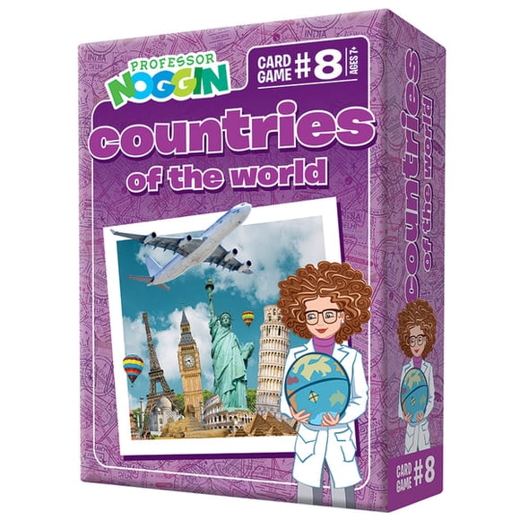 Professor Noggin Countries of the World- Educational Game for Kids - True or False and Multiple Choice - Ages 7+ - 30 Cards