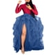 thumbnail image 1 of Vestidos Para Mujer Falda Larga de Tul Cintura Alta Volantes Longitud Del Piso Boda Puffy Maxi Faldas Odeerbi  ODB126913, 1 of 7
