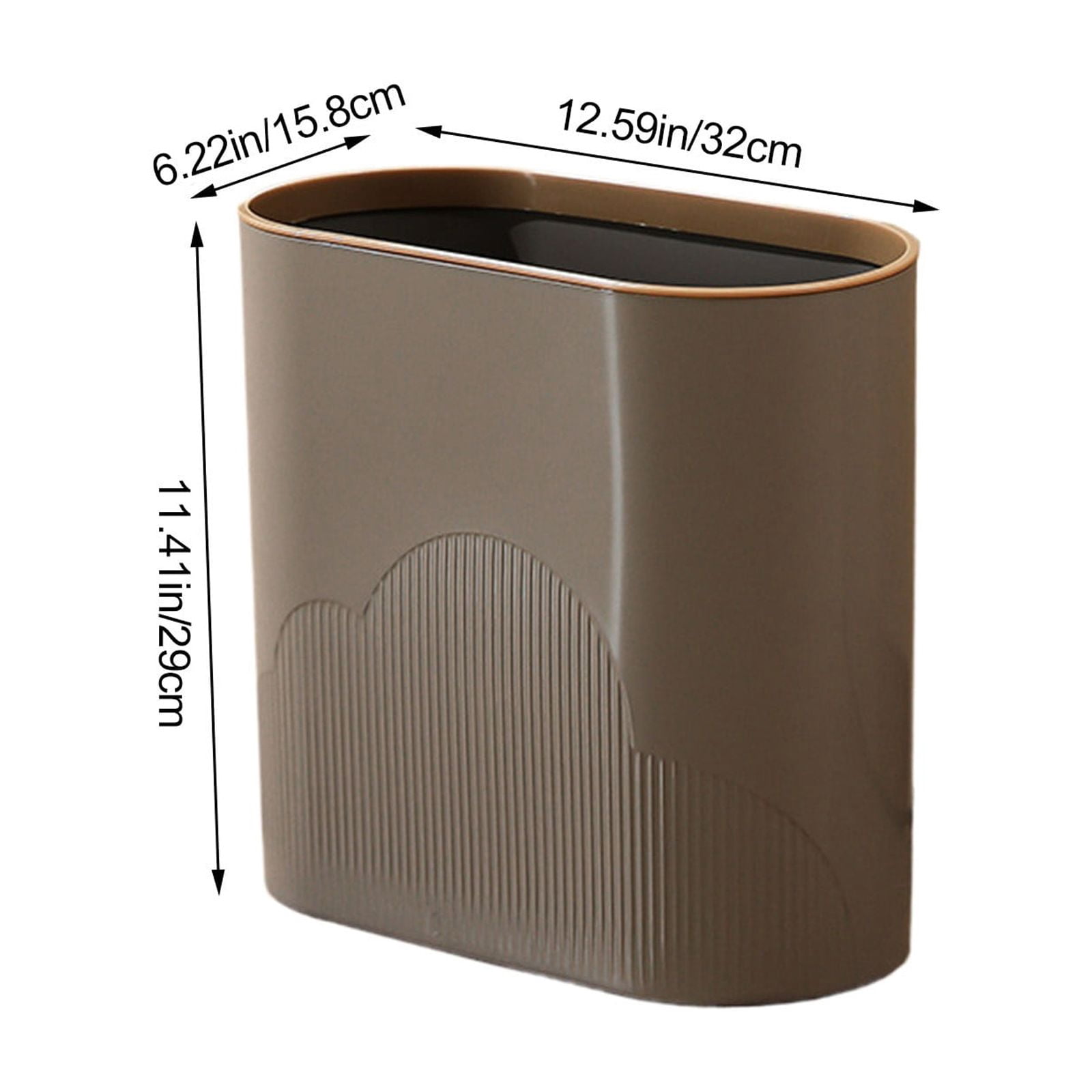 Vxdvou Bathroom Trash Can, Contactless Lid Trash Bin with Large 8L Capacity, Slim and Space-Saving Design for Bathroom, Kitchen, Office, and Living Room, Stylish Plastic Waste Bin