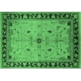 thumbnail image 1 of Ahgly Company Indoor Rectangle Oriental Emerald Green Industrial Area Rugs, 5' x 8', 1 of 4
