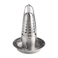 thumbnail image 2 of Chicken Roaster Stand Stainless Steel Beer Can Vertical Chicken Holder with Pan, 2 of 9