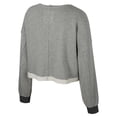 thumbnail image 3 of Women's Colosseum Charcoal Oregon State Beavers Magnum Scoop Neck Cropped Pullover Sweatshirt, 3 of 3